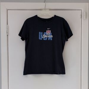 Nike Women's Navy Blue US USA Soccer Short Sleeve Tee XL